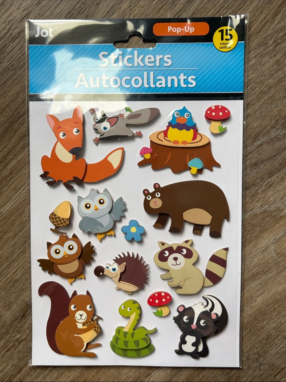 ❤️$4 Jot Stickers Woodland Animals 15 Stickers in Package
